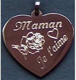 Pendentif coeur Grand Modèle Acier