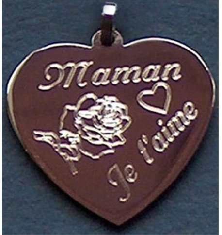 Pendentif coeur Grand Modèle Acier