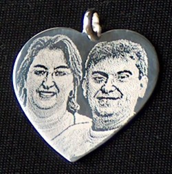 Pendentif coeur Acier Grand modèle