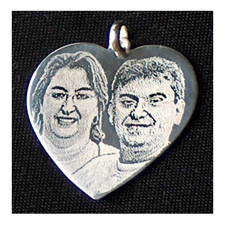 Pendentif coeur Acier Grand modèle