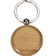 Porte-clefs rond en bois